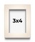 Photo Size Shadow Box 3/4" Depth White Picture Frame - UV Acrylic, Backing, Hanging Hardware